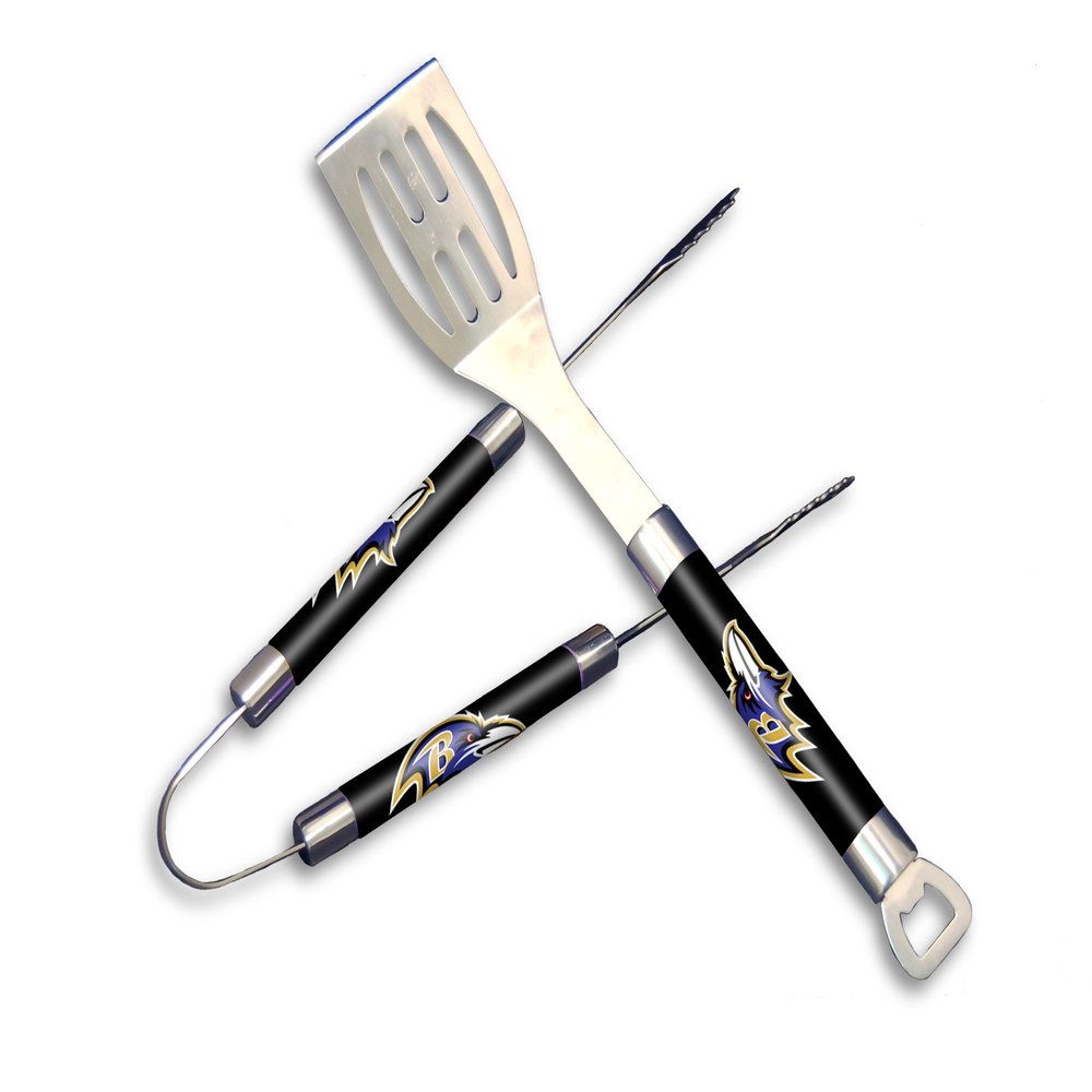 Northwest NFL Baltimore Ravens Barbeque Tongs and Spatula Set