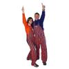 Game Bibs Royal Blue & Orange Adult Striped Game Day Overalls for Men and Women - Sporting Event and Tailgating Attire view 1