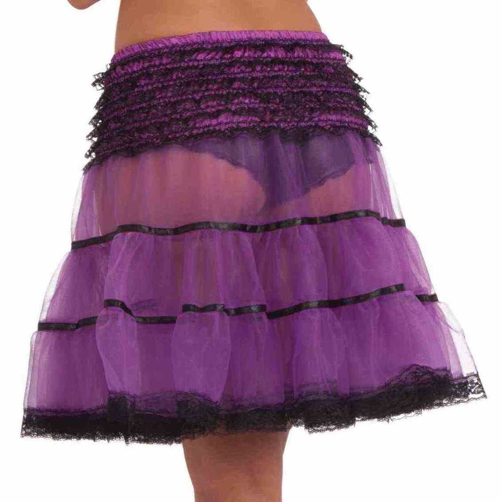 Forum Novelties Women's 16 Inch Crinoline Slip, Purple/Black, One Size