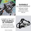 Zefal Toe-Clips S/M + Christophe 515XL Toe-Straps Set  Technopolymer Toe Clips with 440mm Braided Straps, Euro Size 42 / US 9, Compatible with Flat Pedals, Vintage & Touring Bikes view 4