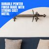 SZCO 3 Fleur de Lis Sword Hanger Wall Mount  Set of 2 Expandable Pewter Finish Hook Set for Swords & Daggers Decorative Wall Stand, Katana Wall Mount, Sword Holder & Gun Rack with Hardware view 4