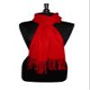 Biagio 100% Wool Pashmina Solid Scarf RED Color Womens Shawl Wrap Scarves view 2