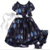 Sweet Heart Rose Baby-Girls Newborn Dot Jaquard Dress, Navy/Silver, 18 Months view 1