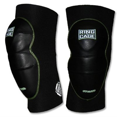 Ring to Cage Deluxe MiM-Foam Knee Pads - Leather for MMA Grappling Jiu Jitsu-Large