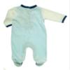 Disney ABSORBA Baby-Boys Newborn My No 1 Bear Velour Footie Socks, Blue/White, 3-6 Months view 2