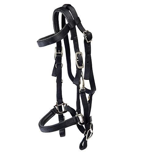 Triple E Nylon Padded Halter Trail Bridle Black