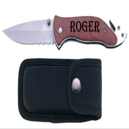 GIFTS INFINITY Customized Engraved Pocket Folding Knife - Groomsmen Wedding Party Monogrammed (BN-138)