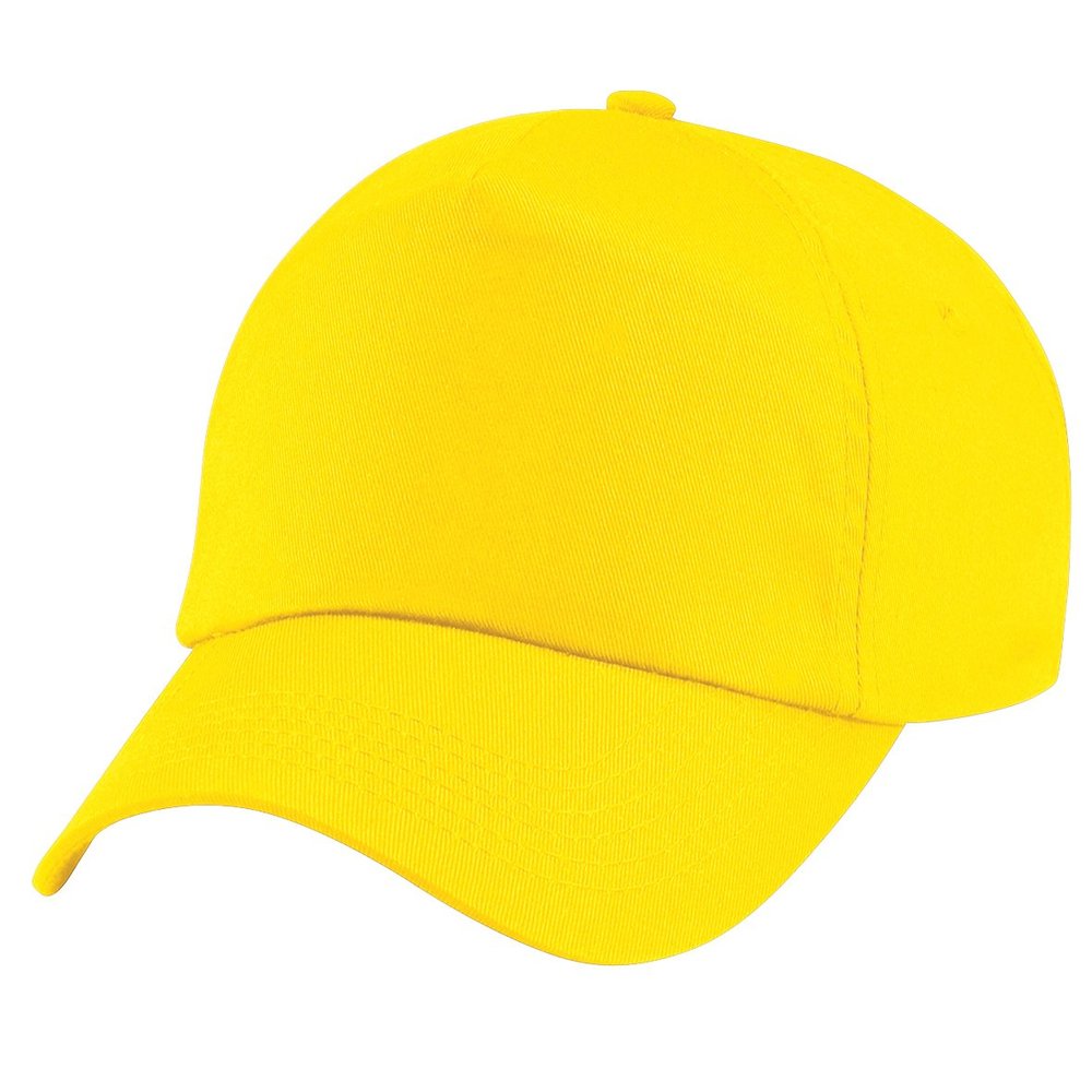 Beechfield Mens Original Cotton Baseball Cap Yellow
