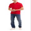 U.S. Polo Assn. Men's Classic Polo Shirt, Two-Button Closure Pique Polo Shirt, Summer Fashion Golf Shirt, Engine Red, Large view 3