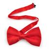 TopTie Mens Formal Solid Red Banded Bow Tie, Breast Cancer Awareness view 1