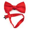 TopTie Mens Formal Solid Red Banded Bow Tie, Breast Cancer Awareness view 4