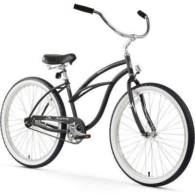 Firmstrong Urban Lady Single Speed - Women's 26" Beach Cruiser Bike (Matte Black)