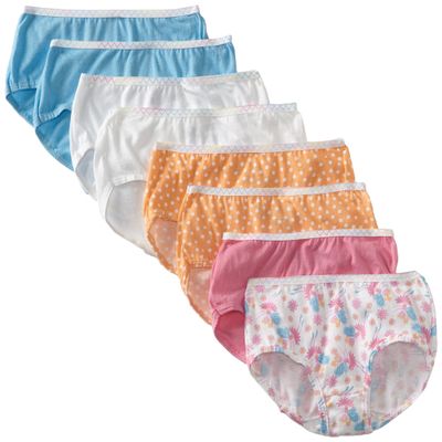 Fruit of The Loom Big Girls' Brief, Assorted, 14(Pack of 9)