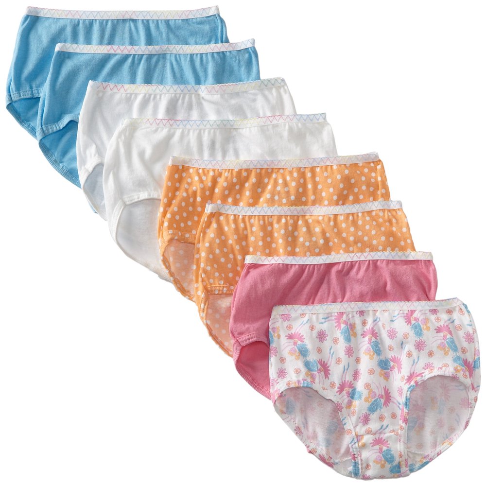 Fruit of The Loom Big Girls' Brief, Assorted, 14(Pack of 9)
