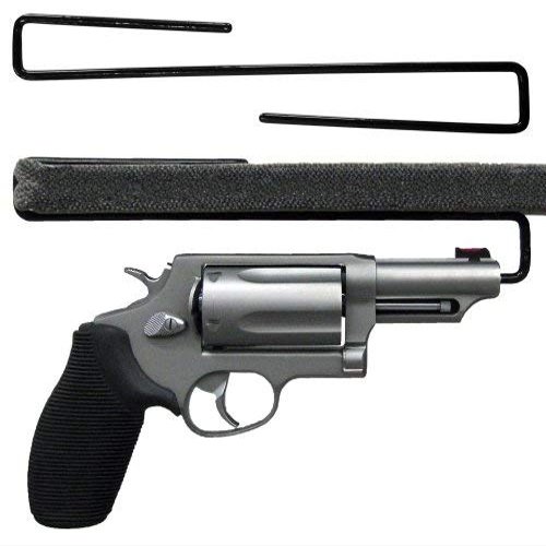 Gun Storage Solutions Shelf Kickstands & Holders - Gun Rack, Organize Your Safe and Displays. Works for Pistols and Handguns .22 Cal and Larger (Original Handgun Hanger Pack of 2)