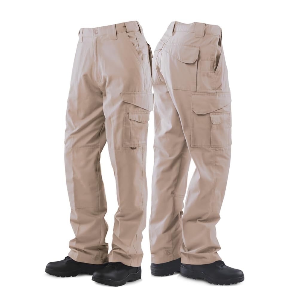 Tru-Spec 24-7 Original Tactical Pants for Men - Durable, Water-Resistant Cargo Work Pants with Concealed Carry and Knee Pad Openings, Coyote - 32W x 32L