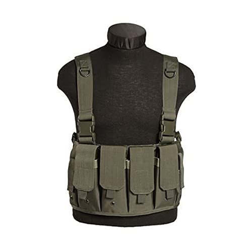 MIL-TEC Mag Carrier Chest Rig, Olive Drab, Adjustable, 13532001