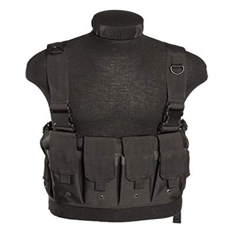 MIL-TEC Mag Carrier Chest Rig, Black, Adjustable, 13532002