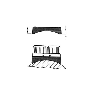 Ronstan Medium Curved Surf Base/Riser, Black