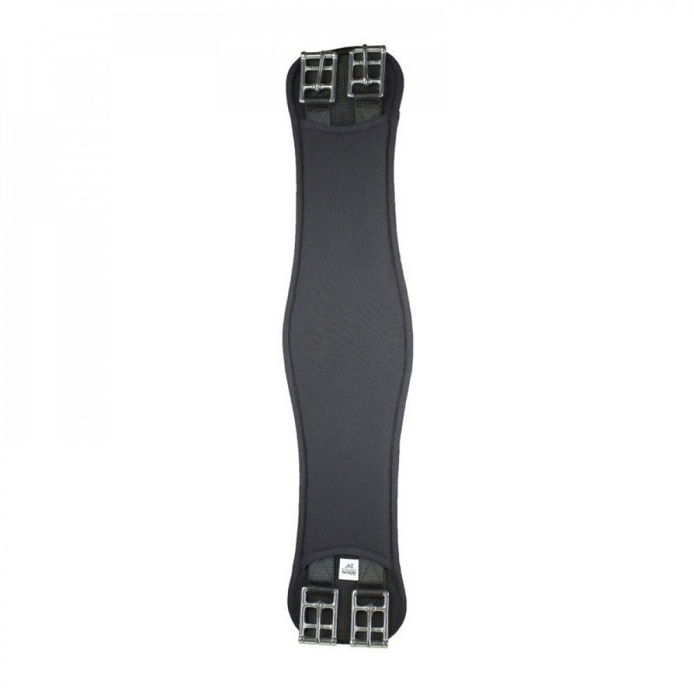 HORZE Extra Durable Flexible Neoprene Dressage Girth for Horses - Black - 16 in