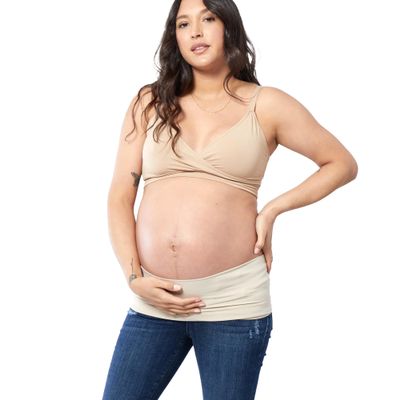 Ingrid & Isabel | Bella Bands Pregnancy Pants Extender | Maternity Pants Extender for Maternity Belly Support, Nude, 1