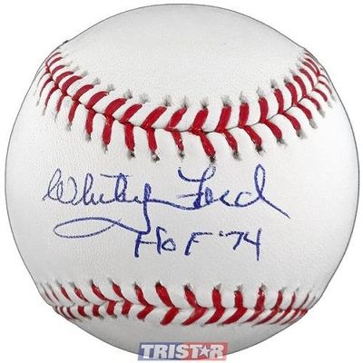 Whitey Ford Autographed Baseball - TRISTAR ML Inscribed HOF 74 - Autographed Baseballs