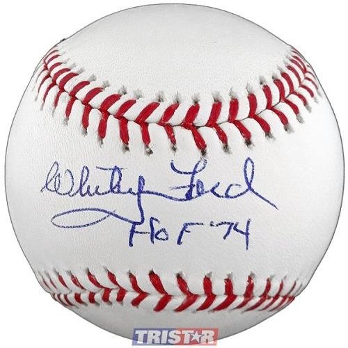 Whitey Ford Autographed Baseball - TRISTAR ML Inscribed HOF 74 - Autographed Baseballs