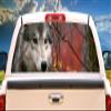 Gray Wolf 16"x54" Rear Window Graphic Compact Pickup Truck Decal Tint Wolves View Thru Vinyl view 1