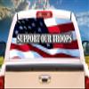 SignMission Support Our Troops Rear Window Graphic Flag Truck SUV View Thru Vinyl view 1