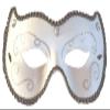 White Wedding Venetian Mask Mardi Masquerade Halloween Prom Costume Rave view 1