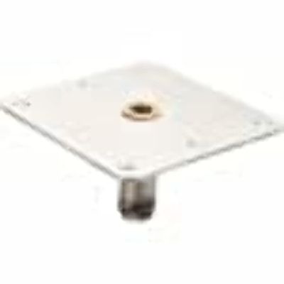 Attwood Swivl-Eze 6773-T Lock'N-Pin Stainless Steel Base Plate, Bronze Bushing - 7" x 7", Threaded Bushing