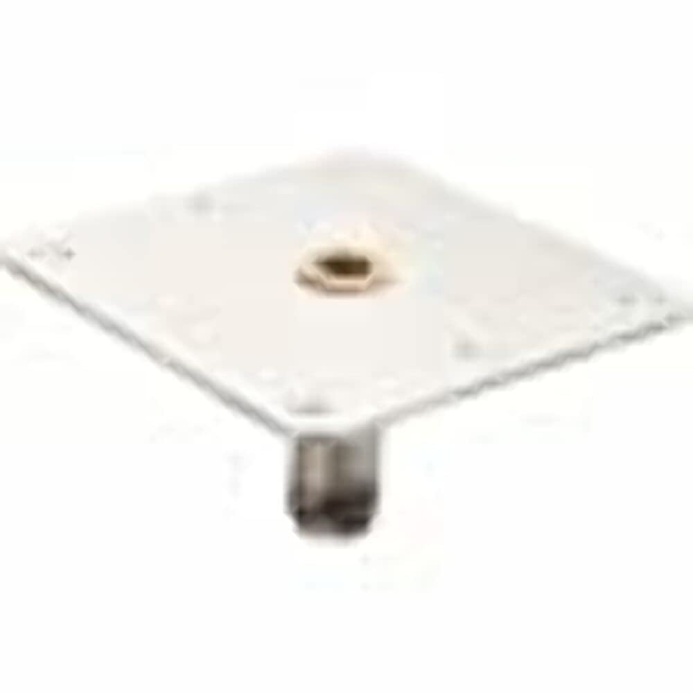 Attwood Swivl-Eze 6773-T Lock'N-Pin Stainless Steel Base Plate, Bronze Bushing - 7" x 7", Threaded Bushing