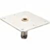 Attwood Swivl-Eze 6773-T Lock'N-Pin Stainless Steel Base Plate, Bronze Bushing - 7" x 7", Threaded Bushing view 1