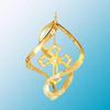 24K Gold Plated Cross Mini Classic Spiral - Swarovski Crystal view 1
