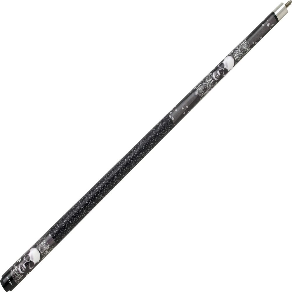 ACTION Eight Ball Mafia EBM02 Skull 8 Ball Tribal Black/White Pool/Billiards Cue Stick