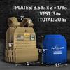 AmStaff Fitness Tactical Weighted Vest - Adjustable Weight Vests for Men & Women - Versatile Wearable Weighted Vest for Fitness Workouts, Strength and Endurance Training, Running, WO - (20lb) view 2