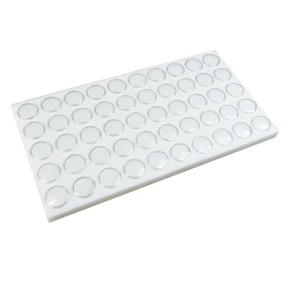 White Gem Jar Jewelry Tray Insert - 50 Removable Clear Gems Jars Cups with White Foam Inserts | White Tray Foam Sheet 14-1/8" x 7-5/8"