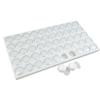 White Gem Jar Jewelry Tray Insert - 50 Removable Clear Gems Jars Cups with White Foam Inserts | White Tray Foam Sheet 14-1/8" x 7-5/8" view 2