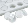 White Gem Jar Jewelry Tray Insert - 50 Removable Clear Gems Jars Cups with White Foam Inserts | White Tray Foam Sheet 14-1/8" x 7-5/8" view 3