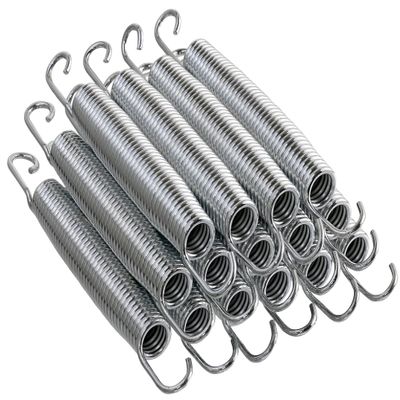 6" Trampoline Springs, Heavy-Duty Galvanized, Set of 15 (Spring Size Measures from Hook to Hook), Standard, 6 in