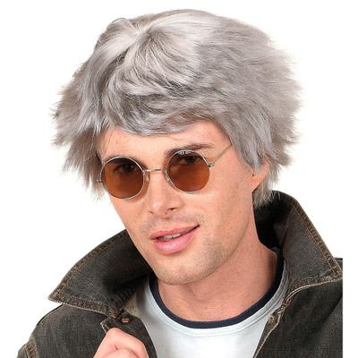 WIDMANN Beat Grey Wig for Hair Accessory Fancy Dress