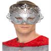 Colombina Silver Mask Fancy Dress Accessories Costume view 1