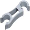 Fiamma Bike Rack Clip Grey view 1