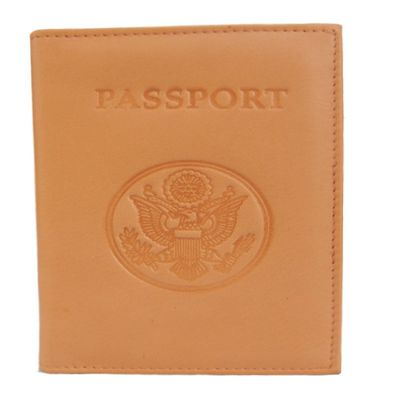 Passport Credit Card Genuine Leather Holder, Tan 620