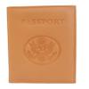 Passport Credit Card Genuine Leather Holder, Tan 620 view 1