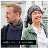 CHARM Neck Warmer for Women and Men - Warm Organic Cotton Headbands Made in Japan Ear Beanie Head Band Dark Gray view 3