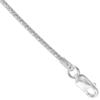 1.6mm Sterling Silver Sparkle Diamond Cut Round Omega Necklace for Women Nickel Free Italy 18 inch view 2