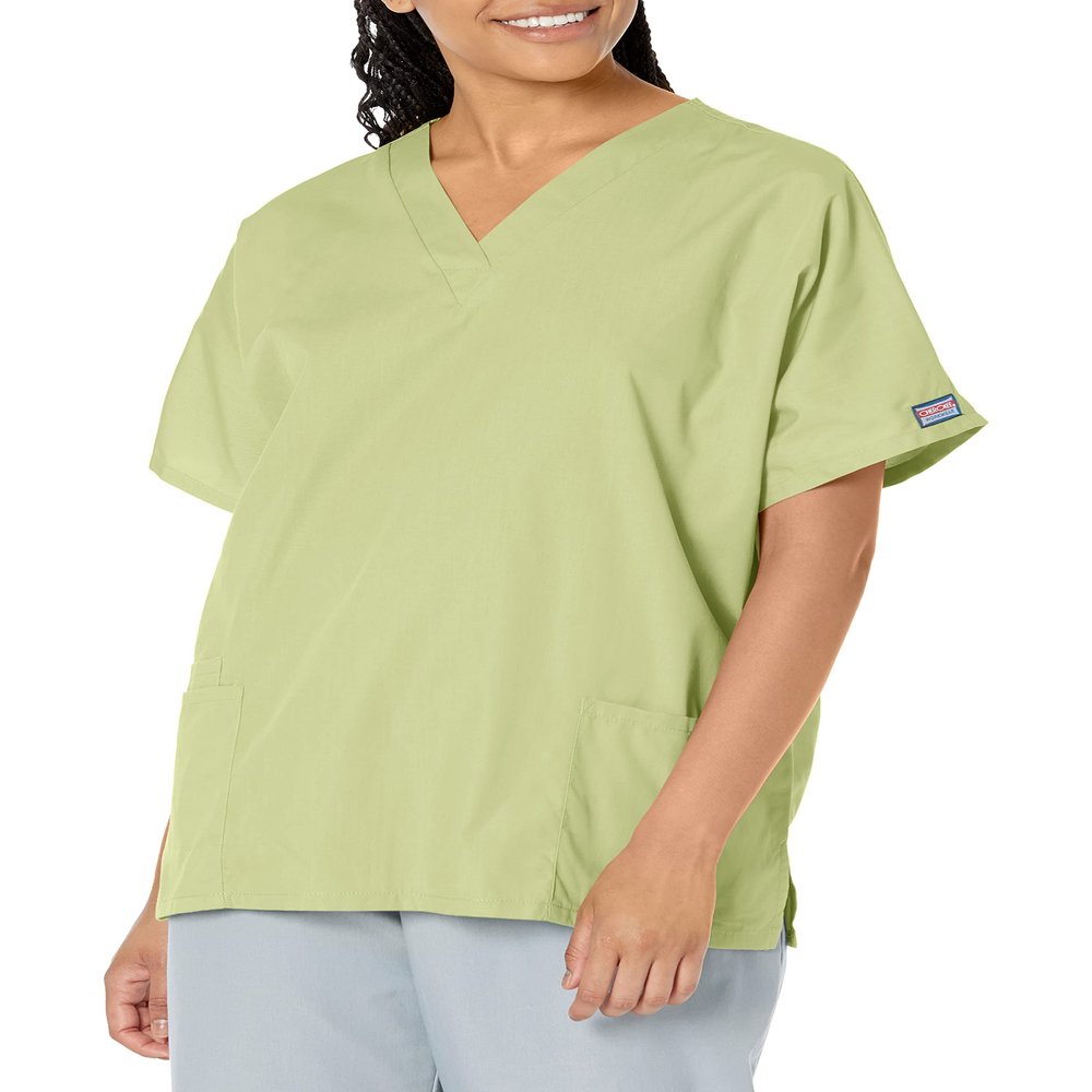 Cherokee Women's V Neck Scrubs Shirt, Sage Green, X-Small