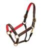 Tory Padded Leather Halter Warmblood Black/Pink view 1