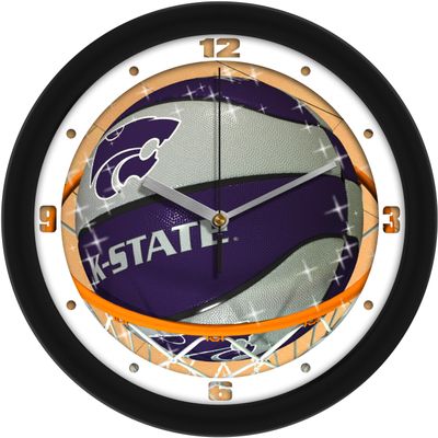SunTime College Basketball Slam Dunk Wall Clock - Kansas State Wildcats